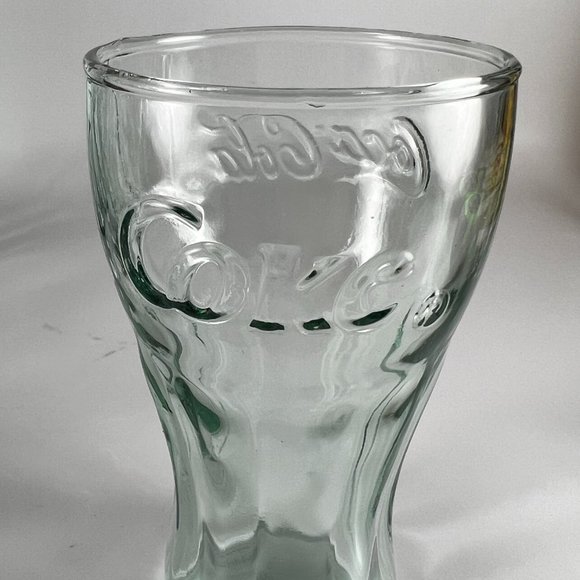 Vtg Coca Cola Coke Green Embossed Bell Shaped Juice Glasses Collectible Lot of 6 - Picture 11 of 14